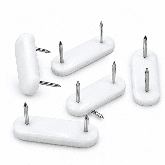 Verdlora 16Pcs Bed Skirt Pins Or Holders Anti-Slip Head Double Pins Moisture-Proof Plastic Protection Furniture Chair Leg Sheet Holders