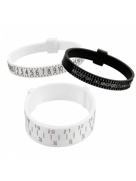 3 Pcs Ring Size Gauge Finger Sizer Measurer Measurement Tool
