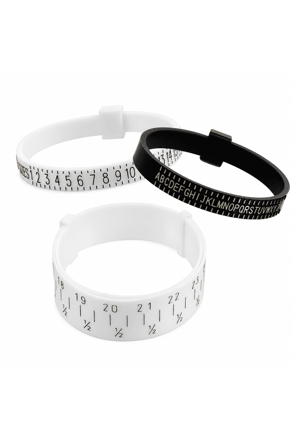 3 Pcs Ring Size Gauge Finger Sizer Measurer Measurement Tool