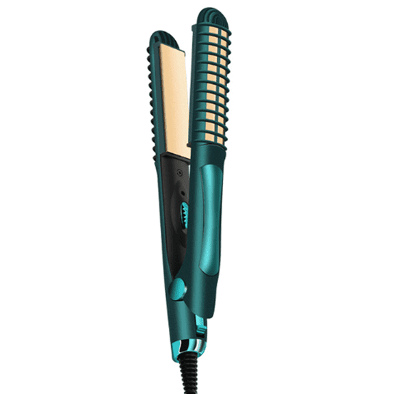 Verdlora Curling Iron 2 in 1 Straightening & Curling Wand Flat Iron with Anti-Static Technology Twisted Hair Curler with Digital LCD Display Green