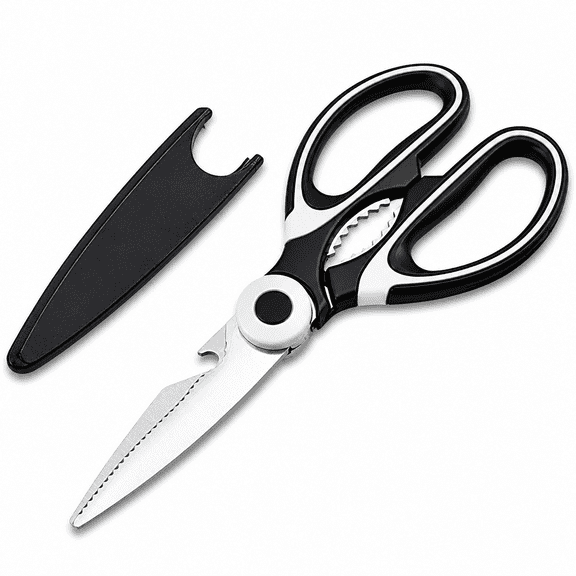 Verdlora Heavy Duty Kitchen Scissors - Sharp Stainless Steel Multi-Purpose Shears with Ergonomic Non-Slip Handle for Effortless Cutting,Poultry,Fish,Vegetables,Herbs More,Dishwasher Safe A