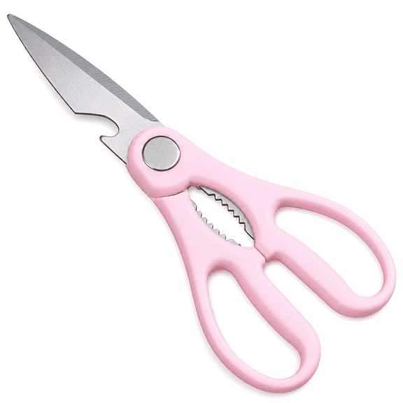 Verdlora Kitchen Scissors for Food,8'' Heavy Duty Kitchen Scissors,All Purpose Multipurpose Sharp Utility Scissors,Poultry Shears Cooking Scissors,Easy Cutting Meat Chicken Fish Vegetable (Pink)