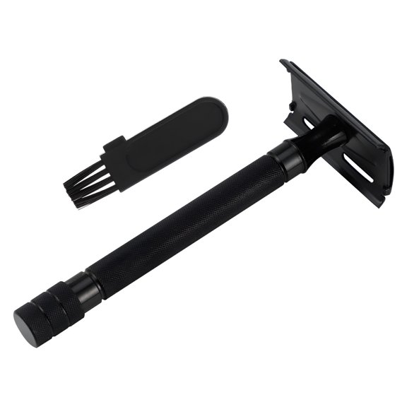 Verdlora Long Handle Double Edge Safety Razor for Men/Women-Black