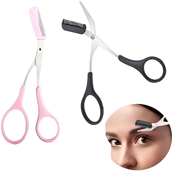 Verdlora Professional Eyebrow Trimmer Scissors with Comb Eyebrow Scissors Comb Eyelash Hair Remover Cut Scissors Eyebrows Shaping Eyebrow Trimming Tool Beauty Tool for Men Women