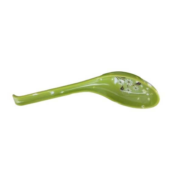 Verdlora Soup Spoons Heat-Resisting Asian Soup Spoon Practical Broken-Resistant Small Spoons,Green