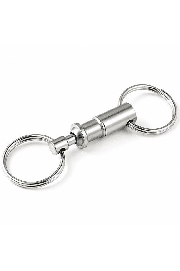 2pcs Removable Keyring Quick Release Keychain Dual Detachable Key Ring Snap Lock