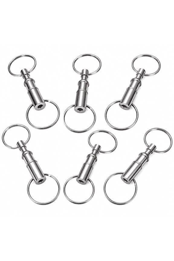 Pieces Quick Release Keychain Detachable Pull Apart Key Rings Keychains Removable Handy Keying, Double Spring Split Snap Separate Chain Lock Holder Convenient Accessory