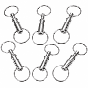 Verdoria Pieces Quick Release Keychain Detachable Pull Apart Key Rings Keychains Removable Handy Keying, Double Spring Split Snap Separate Chain Lock Holder Convenient Accessory