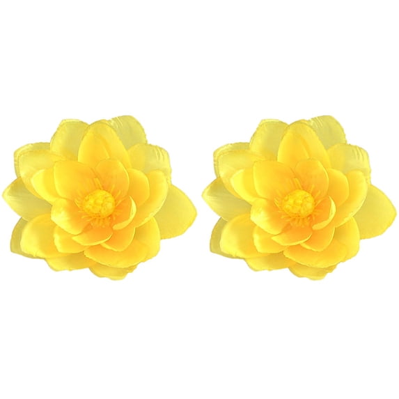 Verdsylv 2-pack Artificial Lotus Flower,Realistic Fake Lotus Head for Vase Arrangement,Wedding Stage Props,Pond Scenery & Home Decor,10cm