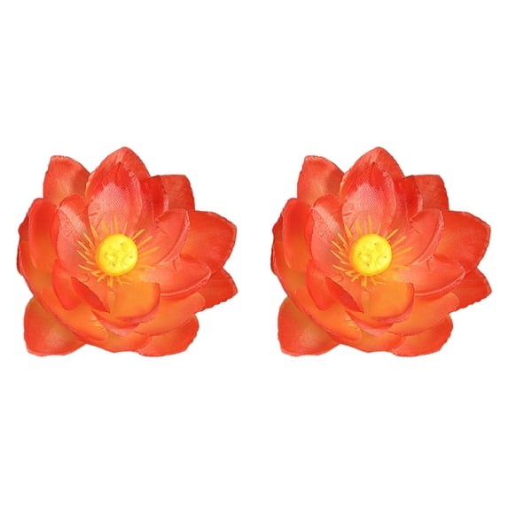 Verdsylv 2-pack Artificial Lotus Flower,Realistic Fake Lotus Head for Vase Arrangement,Wedding Stage Props,Pond Scenery & Home Decor,10cm