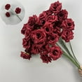 thumbnail image 1 of Verdsylv 3-Head Artificial Rose Stem - Valentine's Day Bouquet Simulated Flower, Bendable Stems for Vase Arrangements, Realistic Home & Scene Decoration Prop, 1 of 8