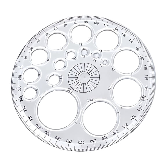 Verdsylv 360 Degree Full Circle Protractor Round Angle Measuring Tool with Clear Scales for Math Geometry,Classroom Office Journaling Supplies Homework Drawing Drafting