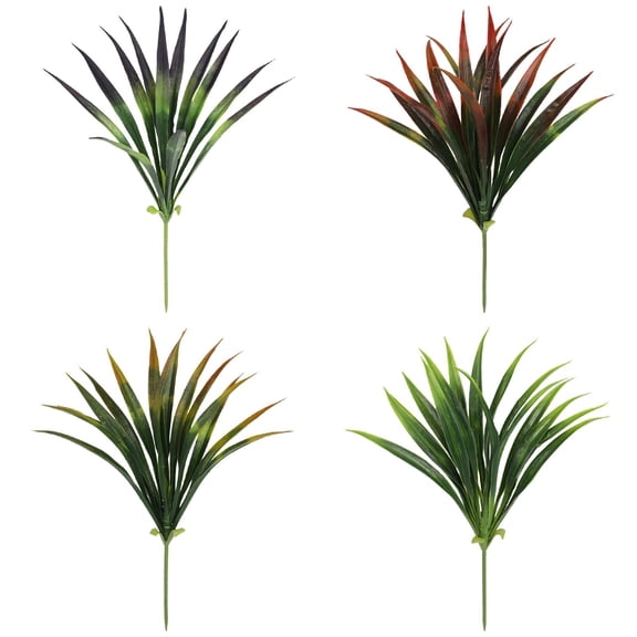 Verdsylv 4pc Artificial Sword Gladiolus Plant - Green Orchid Fern Faux Greenery - for Home Decoration - Indoor & Outdoor Ornamental Piece - No Watering, Always Green, Faux Greenery Home Decor
