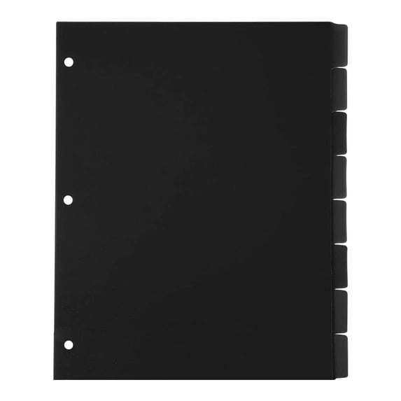 Verdsylv 8-Tab PP Binder Dividers 3-Hole Colorful Page Dividers Plastic Index Divider Sheets for 3-Ring Binders and File Classification