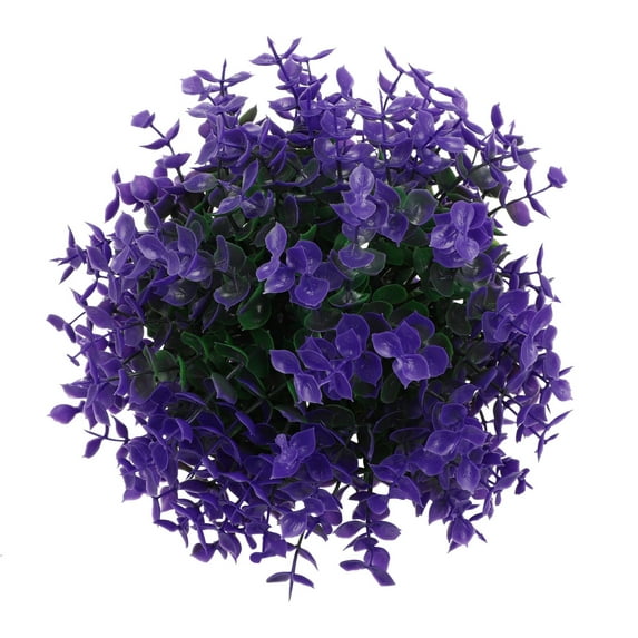 Verdsylv Artificial Topiary, 2 Pcs Artificial Boxwood Topiary Ball Hemispheres, Lifelike Faux Plants for Outdoor Indoor Porch Garden Walkway Decor, Clean Look, Boxwood Spheres, Purple1