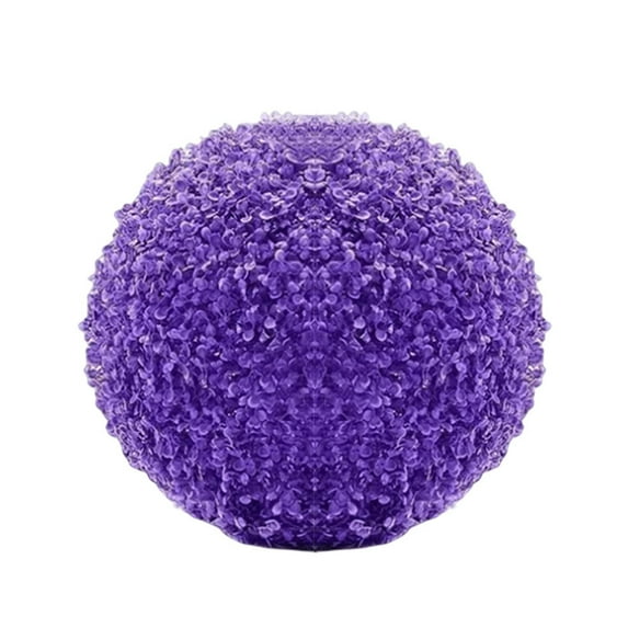 Verdsylv Artificial Topiary, 2 Pcs Artificial Boxwood Topiary Ball Hemispheres, Lifelike Faux Plants for Outdoor Indoor Porch Garden Walkway Decor, Clean Look, Boxwood Spheres, Purple2