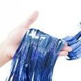 thumbnail image 1 of Verdsylv Laser Rain Curtain, 2M Laser Rain Curtain - Shimmering Foil Party Backdrop for Wedding, Birthday, Photo Booth Decoration, Foil Party Backdrop, Blue, 1 of 4