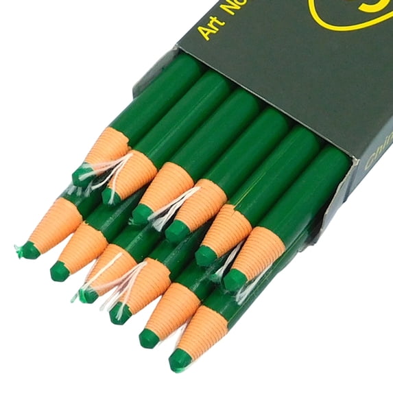 Verdsylv Grease Pencil, 12 Pack Peelable Oil Wax Marking Crayons with Pull String, Industrial China Markers for Wood, Metal, Glass, Plastic, Temporary Marking Wax Sticks
