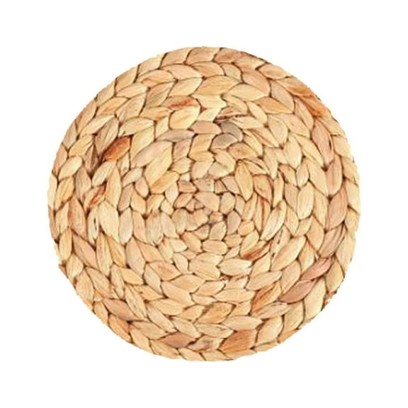 Verdsylv Handwoven Water Hyacinth Placemat - Natural, Heat-Resistant Table Mat for Dining Table, Bowls, Plates & Kitchen Decor, A