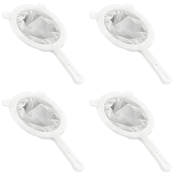 Verdsylv Nylon Mesh Fine Strainer - 80/100/120/200 Mesh Filter Sieve with Plastic Handle - Ultra-Fine, Rustproof & Reusable - for Straining Yogurt, Juice, Tea & Soup (4 Filter Screen)
