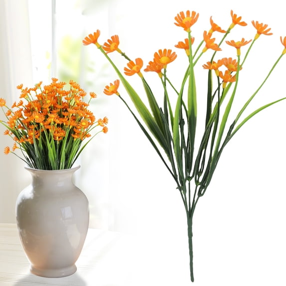 Verdsylv Plastic Memorial Flower Bouquet, Artificial Chrysanthemum for Cemetery Decoration, Hanging Window Box, Home Table Centerpiece, and Memorial Tribute, Grave Decoration Flowers