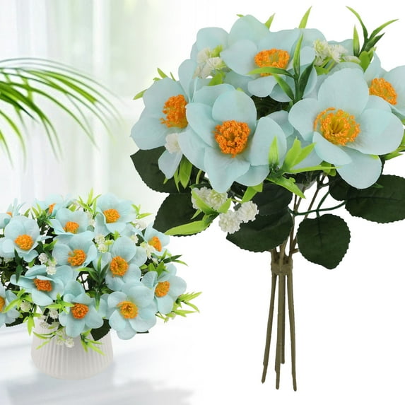 Verdsylv Plastic Memorial Flower Bouquet, Artificial Orchid for Cemetery Decoration, Hanging Window Box, Home Table Centerpiece, and Memorial Tribute, Window Box Decoration