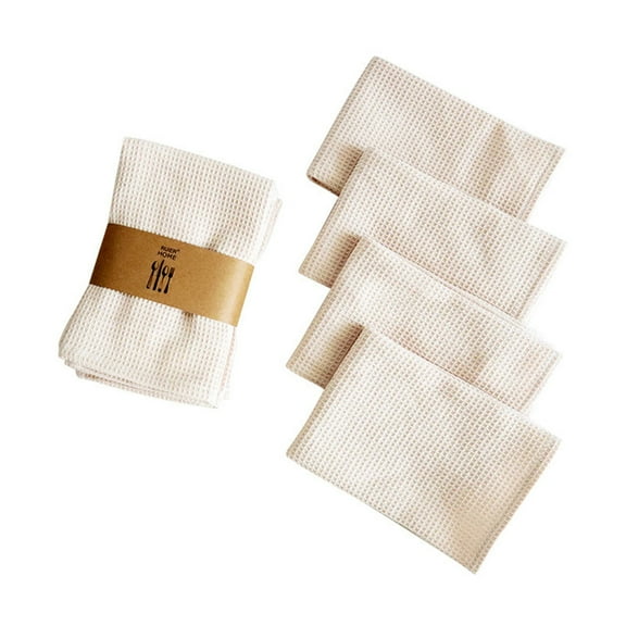 Verdsylv Pure Cotton Waffle Weave Dish Towels - Super Absorbent & Fast-Drying Kitchen Rags | Gentle, Non-Scratch Scrub for Dishes & Surfaces, Natural, Durable Cleaning Cloth for Home & Restaurant Use