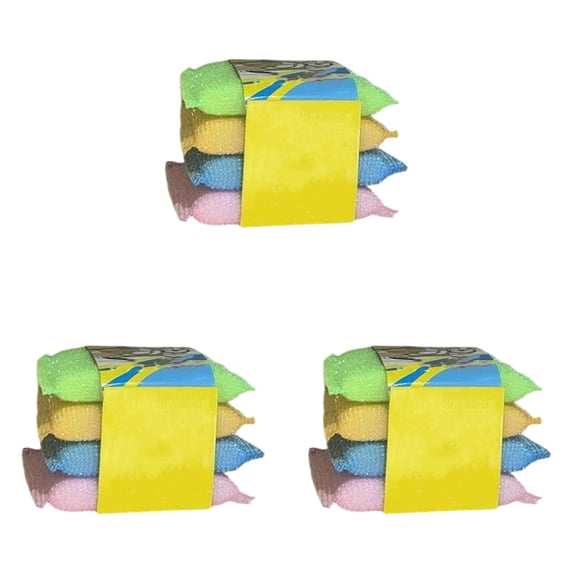Verdsylv Scrubbing Sponges 12 Pack Non-Scratch Kitchen Scrub Sponges with Nylon Mesh for Dishes Pots Pans and Household Cleaning