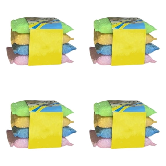 Verdsylv Scrubbing Sponges 16 Pack Non-Scratch Kitchen Scrub Sponges with Nylon Mesh for Dishes Pots Pans and Household Cleaning
