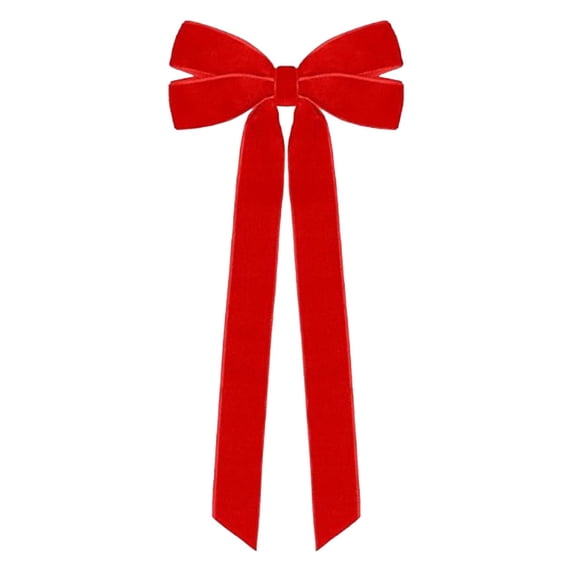Verdsylv Velvet Christmas Bows with Long Tails,Large Tree Decorative Bows for Wreath,Garland & Holiday Home Decor,Elegant Velvet Ribbon Ornaments,10.24x5.12"