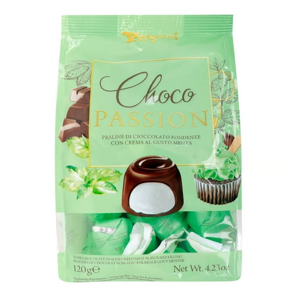 Vergani Choco Passion Dark Chocolate Pralines with Mint