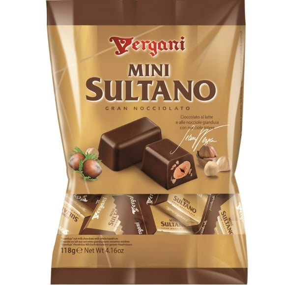 Vergani Mini Sultano Gianduja Milk Chocolates with Whole Hazlenuts