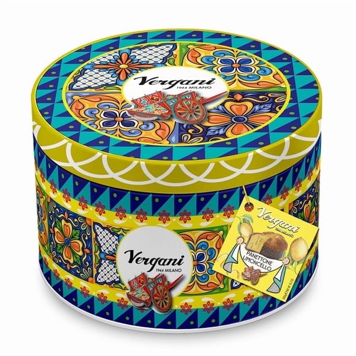 Vergani Sicily Lemon Cream Panettone, Pack of 1 -Traditional Italian Holiday Cake with Lemon Cream Filling, Premium Gift-Boxed Dessert, Wholesale