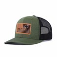 thumbnail image 1 of Vergiac American Flag Letter Leather Patch Trucker Hat, Men Adjustable Breathable Mesh Baseball Cap for Outdoor Travel Daily Outfits, 1 of 6