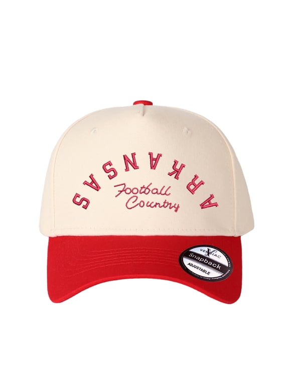 Arkansas Letter Embroidered Color Block Trucker Hat, Unisex Adjustable Cotton Breathable Fashion Cap for Travel Daily Outdoor Wear