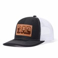 thumbnail image 1 of Vergiac DAD Hunting Letter Leather Patch Trucker Hat, Men Adjustable Breathable Mesh Baseball Cap for Outdoor Travel Daily Outfits, 1 of 6