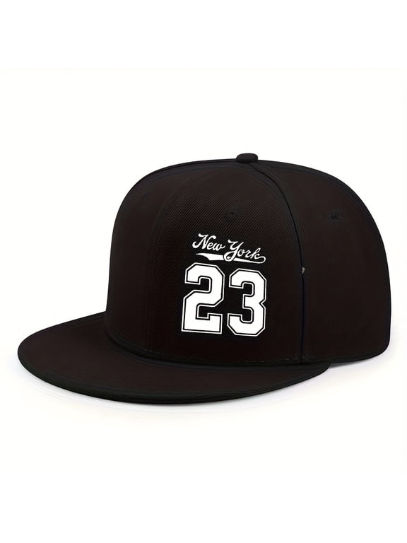 Hip Hop Baseball Cap Hard White Brim No.23 Print Casual Summer Street Style Hat Unisex