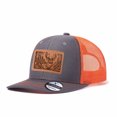 thumbnail image 1 of Vergiac Hunting Season Elk & Gun Leather Patch Mesh Trucker Hat, Men Breathable Adjustable Baseball Cap for Travel Outdoor Daily Outfits, 1 of 6