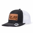 thumbnail image 1 of Vergiac Hunting Themed Leather Patch Trucker Hat, Men Adjustable Breathable Mesh Baseball Cap for Outdoor Travel Daily Casual Outfits, 1 of 6