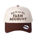 thumbnail image 1 of Vergiac Put It On The Farm Account Letter Embroidered Color Block Trucker Hat, Unisex Adjustable Cotton Breathable Fashion Cap for Travel Daily Outdoor Wear, 1 of 6