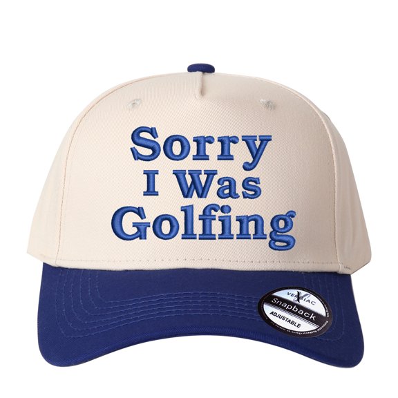 Vergiac Sorry I Was Golfing Letter Embroidered Color Block Trucker Hat, Unisex Adjustable Cotton Breathable Fashion Cap for Travel Daily Outdoor Wear