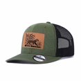 thumbnail image 1 of Vergiac Tiger In Floral Graphic Leather Patch Trucker Hat, Men Adjustable Breathable Mesh Baseball Cap for Outdoor Travel Daily Casual Outfits, 1 of 6