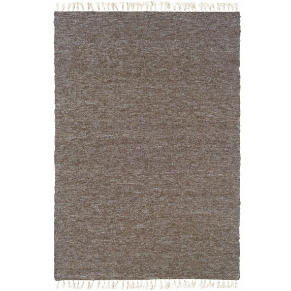 Linon RUG-VE50223 1 ft. 10 in. x 2 ft. 10 in. Verginia Berber Flat Woven Indoor Area Rug - Brown & Blue
