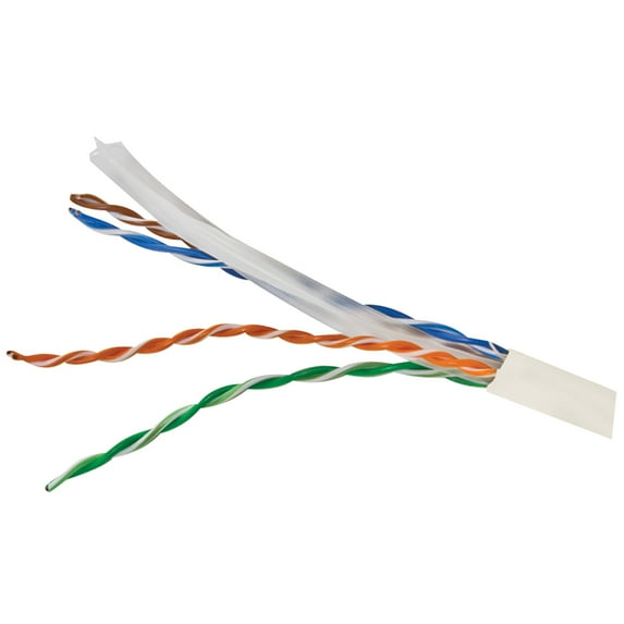 Vericom Cat 6 U/utp Solid Riser Cmr Cable, 1000 Ft Pull Box - Category 6 For Network Device - 1000 Ft - Bare Wire - Bare Wire - White (mbw6u-01444)