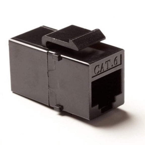 Vericom Mkj6u-01352 Vgc Series Cat-6 Utp Rj45 Keystone Coupler, Unshielded, Black