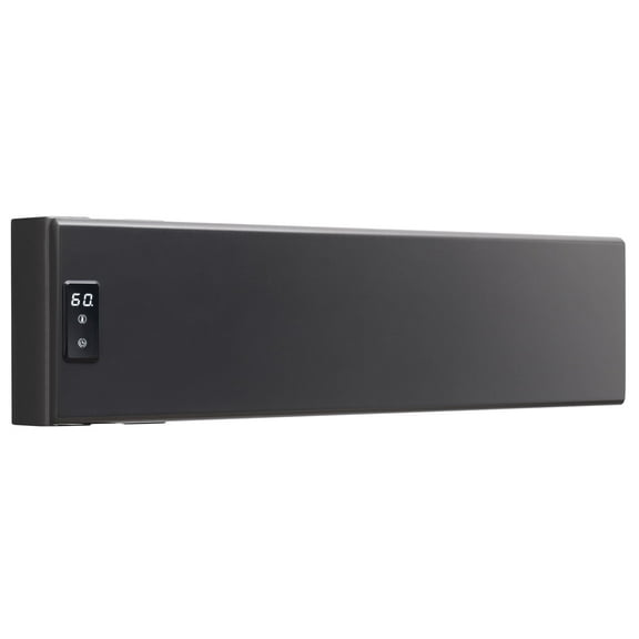 Verida LV-1S Flat Bar Wall-Mounted Hardwired and Plug-in Towel Warmer, Gray