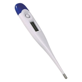 Veridian 60-Second Digital Thermometer | Fever Alert, Memory Recall | Rigid Tip | Water-Resistant | Case + Probe Covers