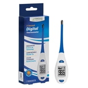Veridian Digital Thermometer | 2-Second Readout | RATE Rapid Read Technology| Flexible Tip | Hygienic Water-Resistant Easy Cleaning | Storage Case + Instructions Included
