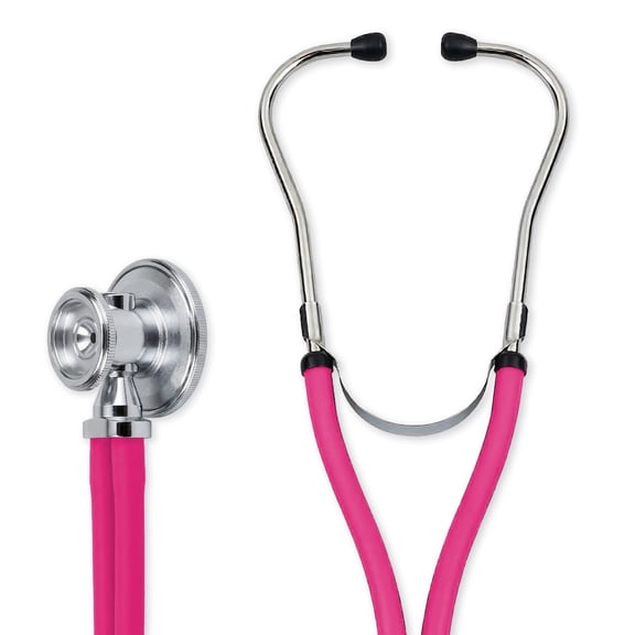 Veridian Healthcare Sterling Series Sprague Rappaport-Type Stethoscope Magenta | 5-in-1 Interchangeable Chestpiece | Medical Stethoscope for Doctors, Nurses, EMTs & Students