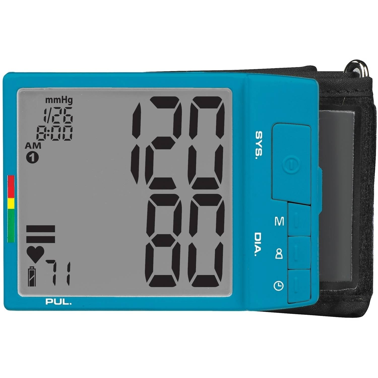 Veridian Large Display Blood Pressure Wrist Monitor, Blue